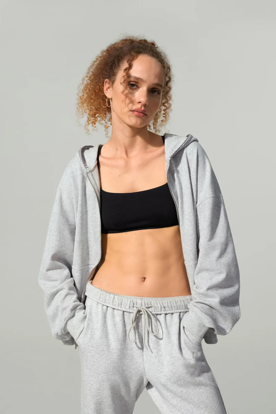 LILYSILK Sweat Seamflow Verge Noir XL Femme - SILKERRY Respirant Douceur Capuche Zippée Oversize