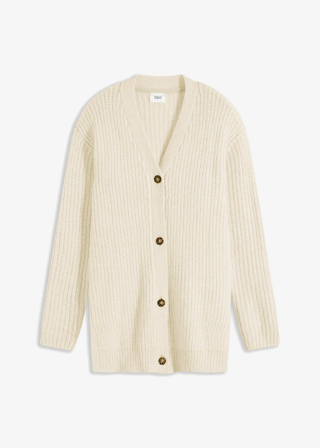 Gilet doux en grosse maille de laine mélangée