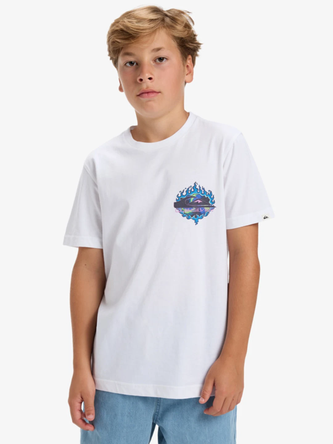 Ev In Flames - T-Shirt à manches courtes pour Garçon 8-16 ans Noir