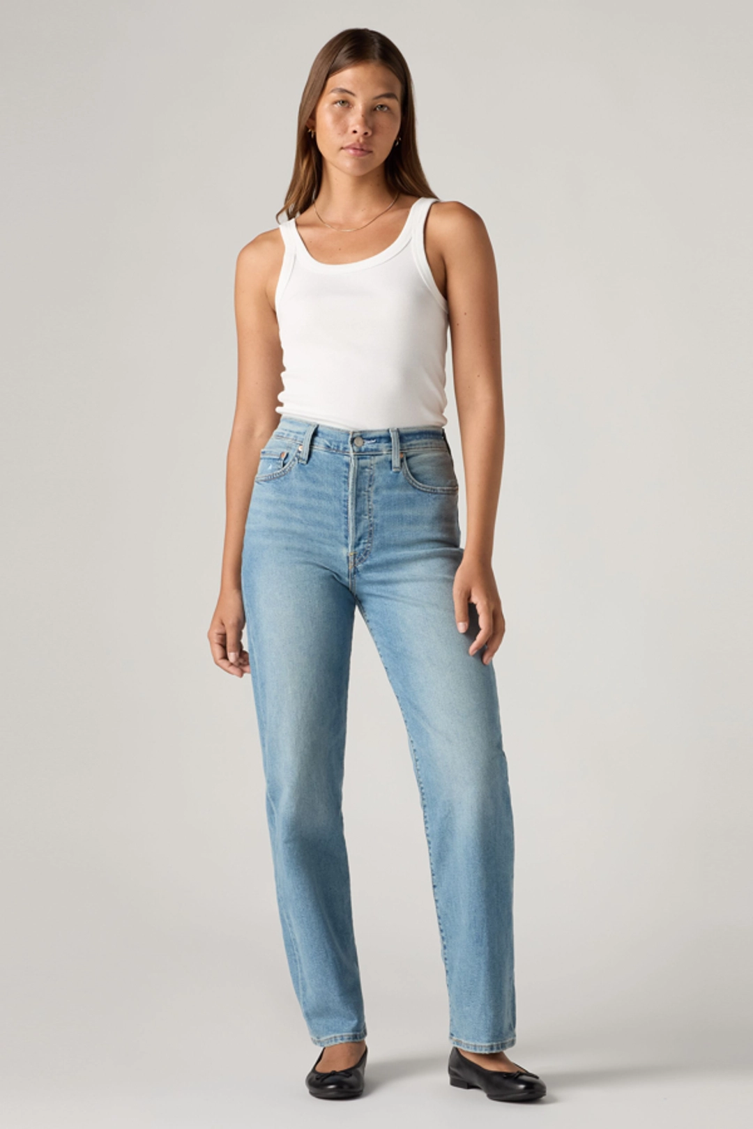 Levi's Jean Droit Ribcage Cheville - Femme - Bleu / Dance Around - 34X29 - 2
