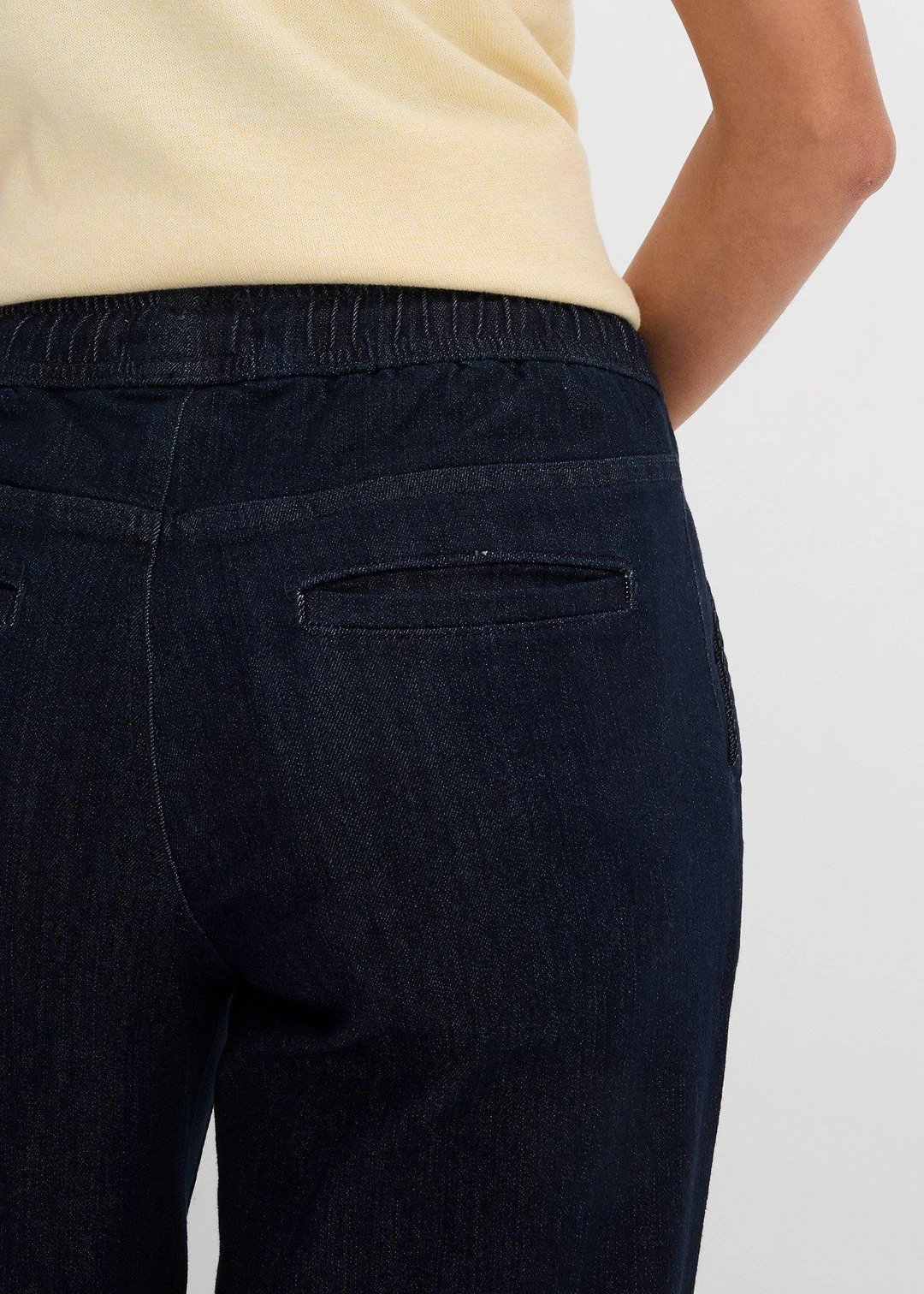 Jean large taille mi-haute, extensible - 3