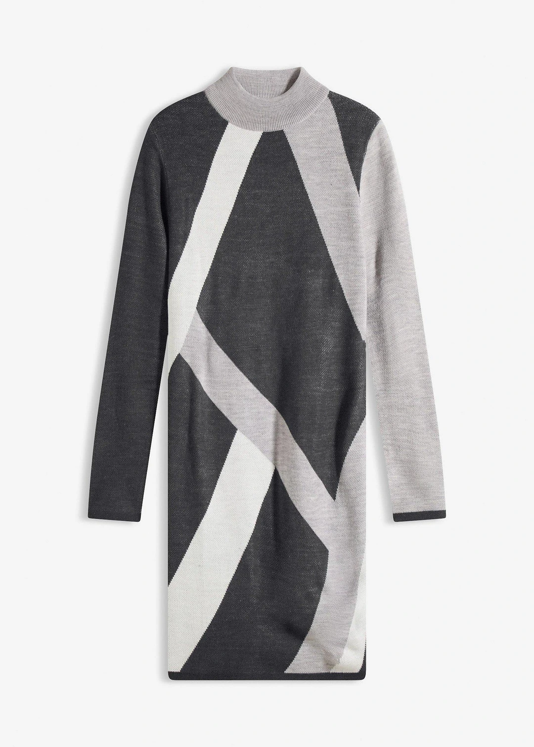 Robe en maille jacquard à rayures modernes