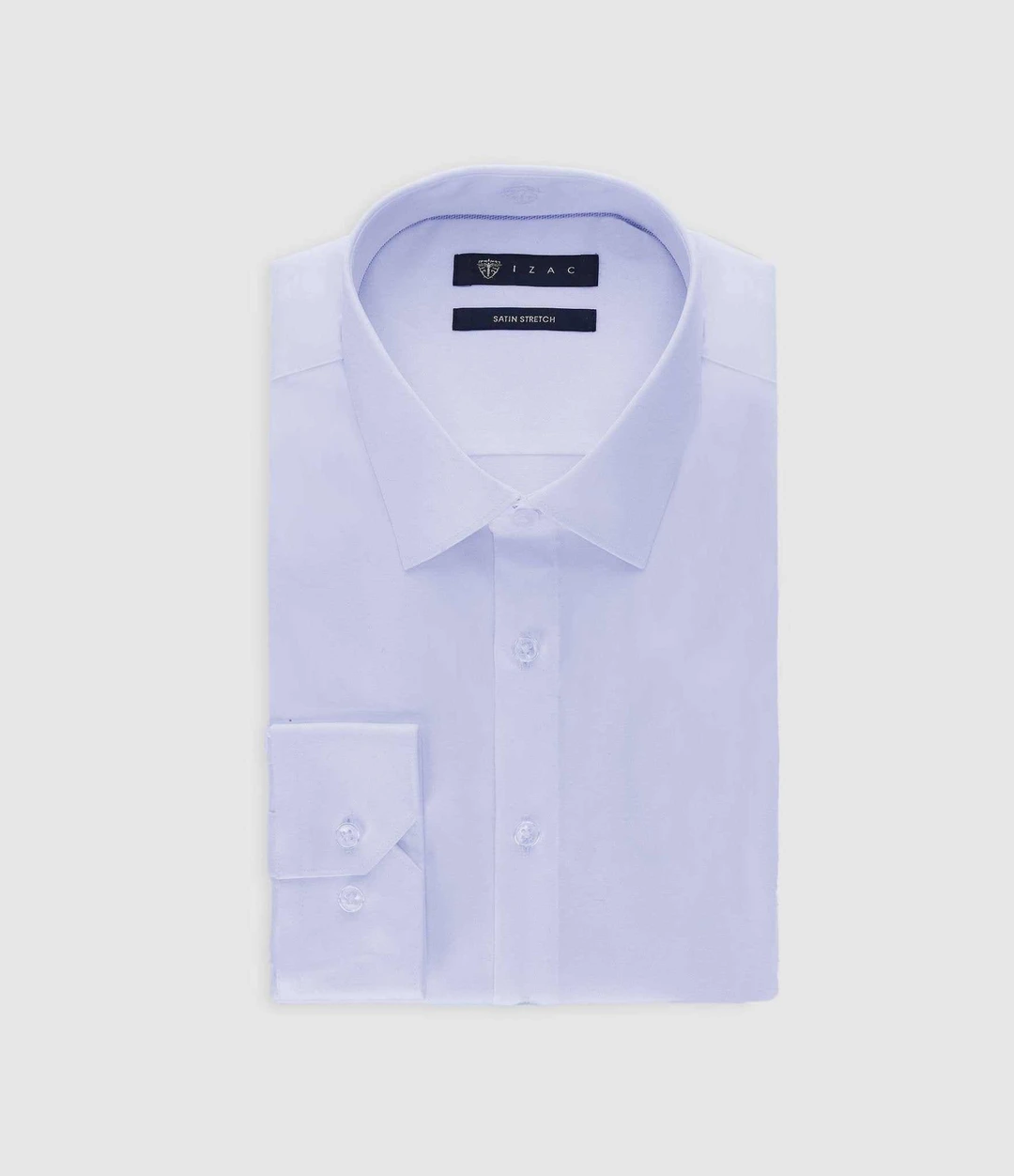 IZAC - Chemise en satin stretch ciel STRETCHBS