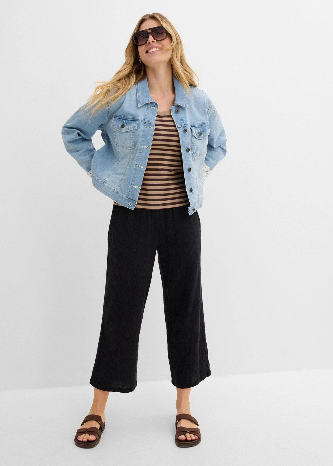 Pantalon large en gaze de coton - 2