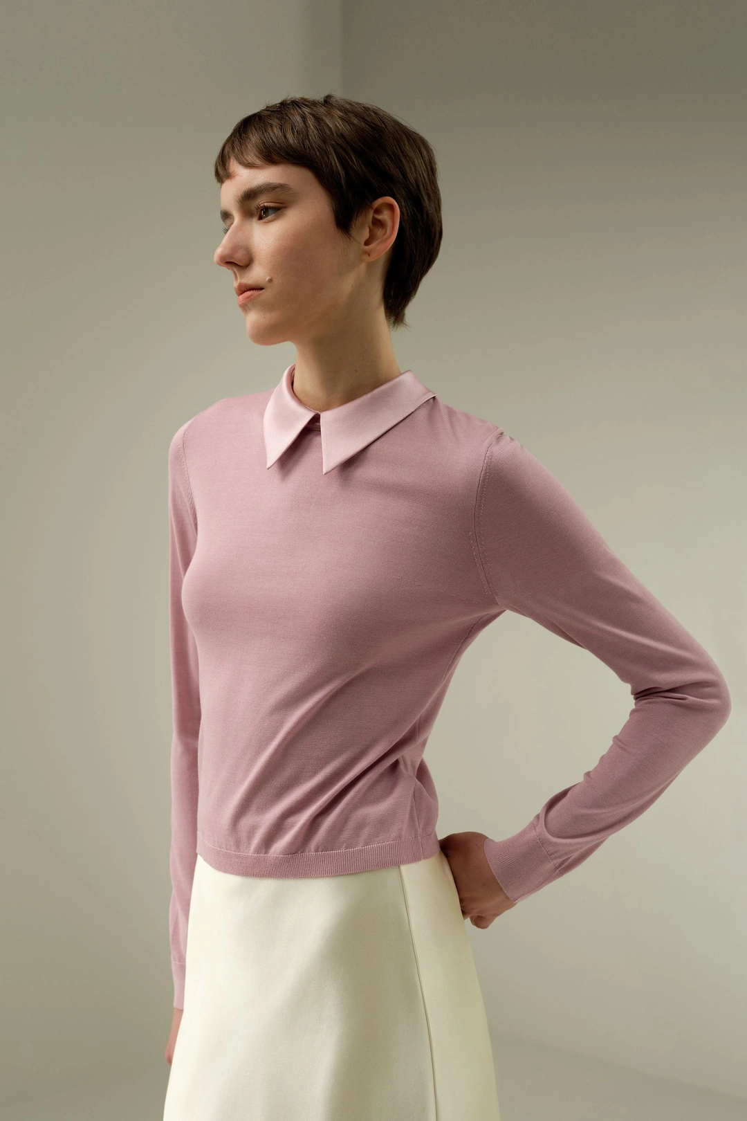 LILYSILK Top Soie Femme Coupe Ajustée Soie De Haute Qualité Doux Pour La Peau, Confortable Et Durable Modèle Classique Rose Pastel S