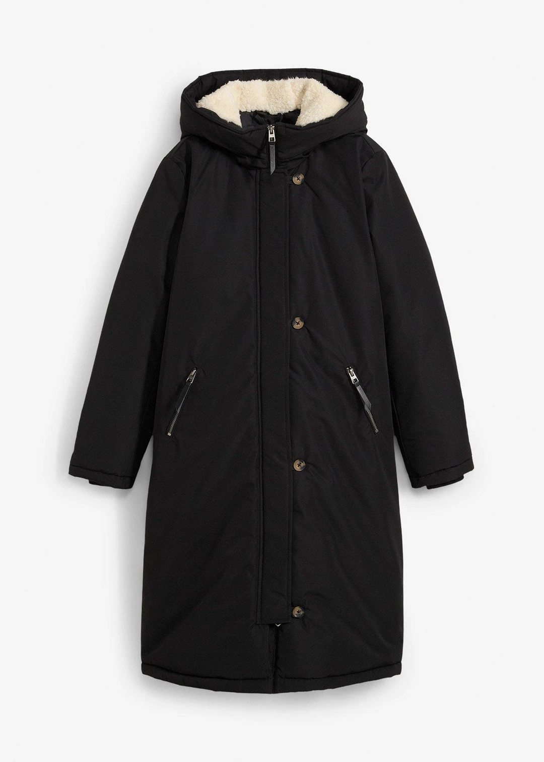 Manteau d’hiver avec doublure capuche en polaire peluche