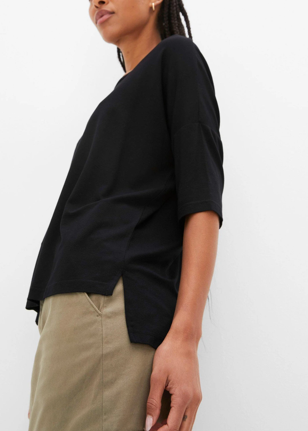 T-shirt boxy en viscose extensible - 3