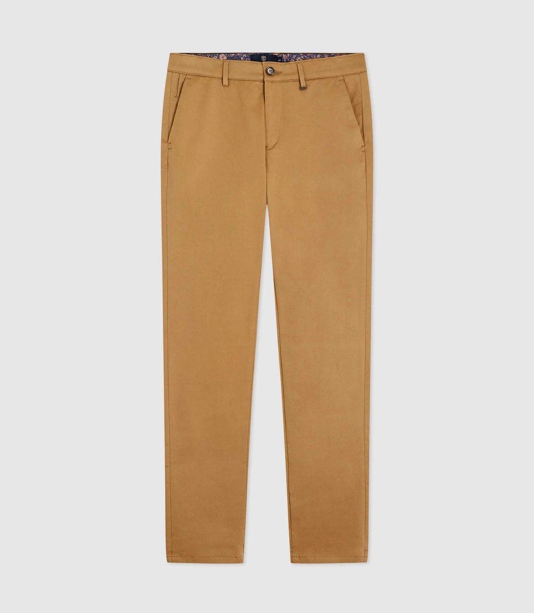 IZAC - Pantalon chino satin CAMEL
