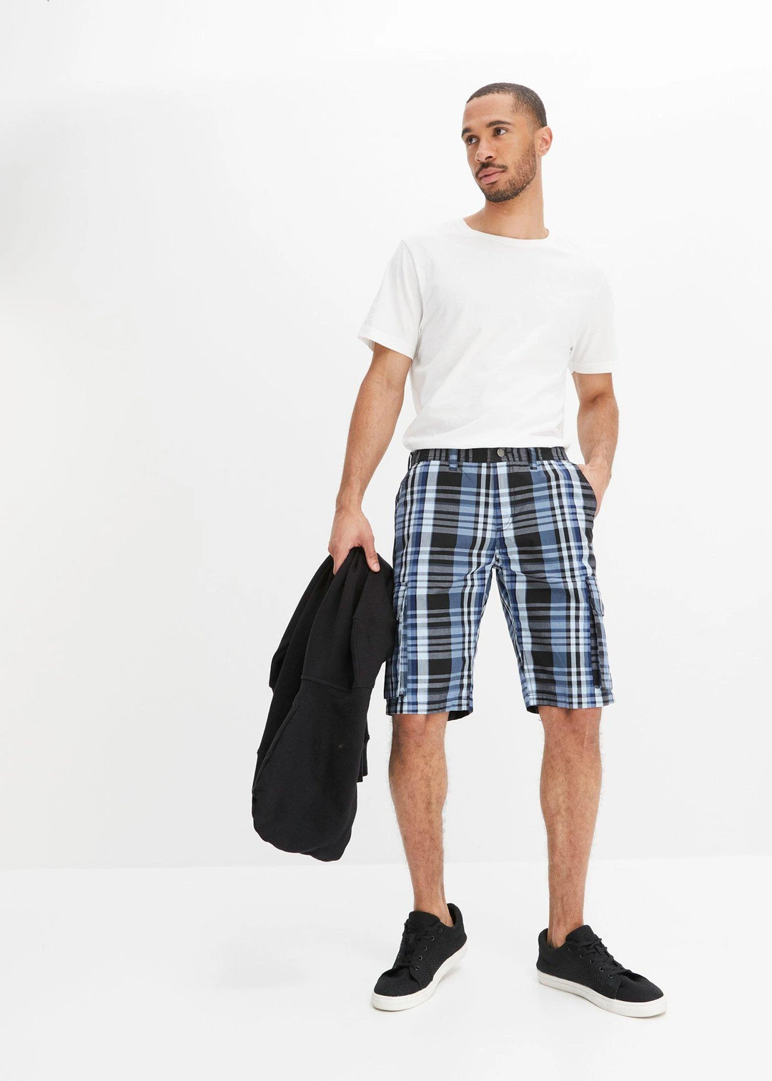 Bermuda cargo à taille élastiquée, regular - 2