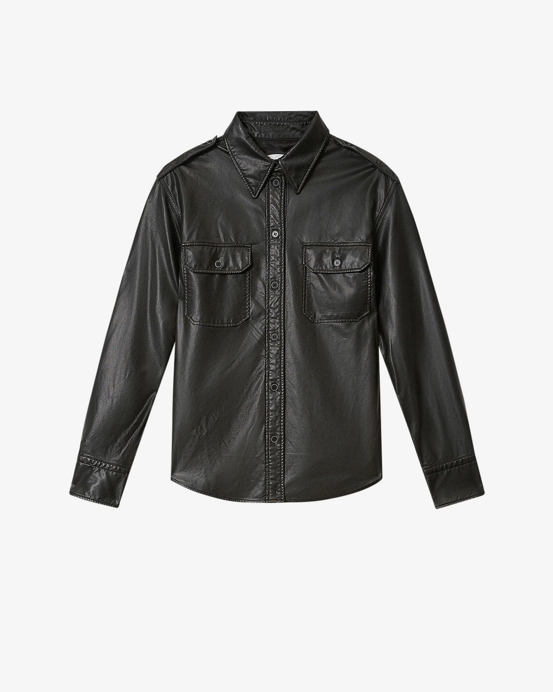 Chemise Noee Façon Cuir - Femme - Noir - Taille 44 - Marant Étoile