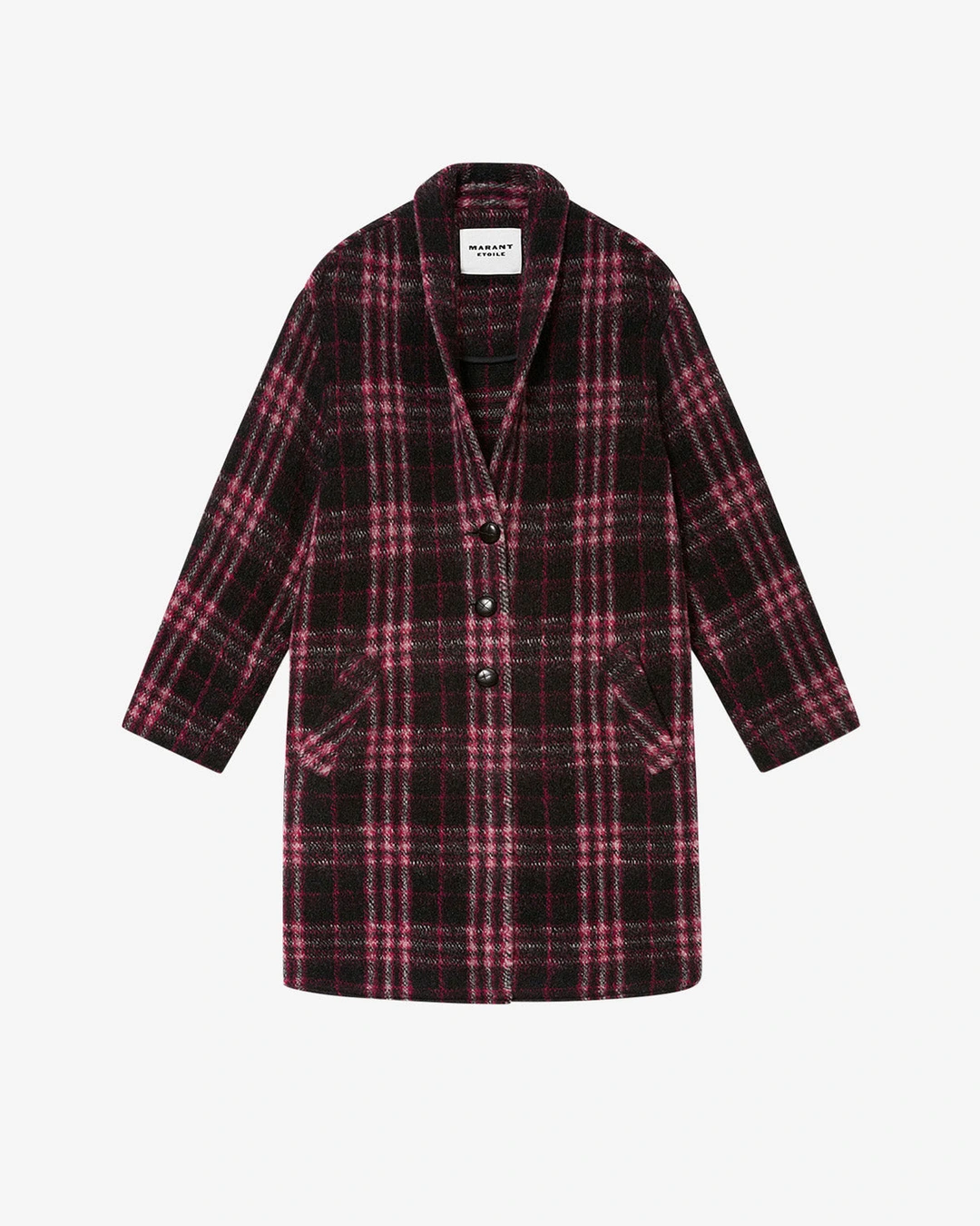 Manteau Gabriel - Femme - Noir-fuchsia - Taille 42 - Marant Étoile