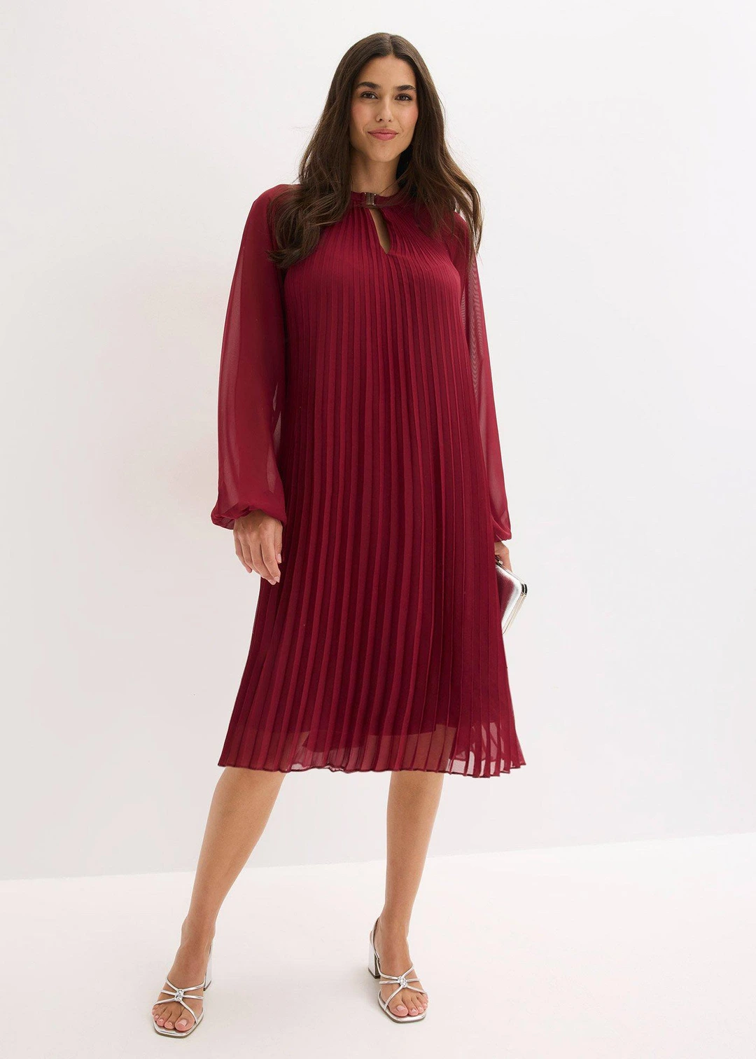 Robe courte plissée en mousseline - 2