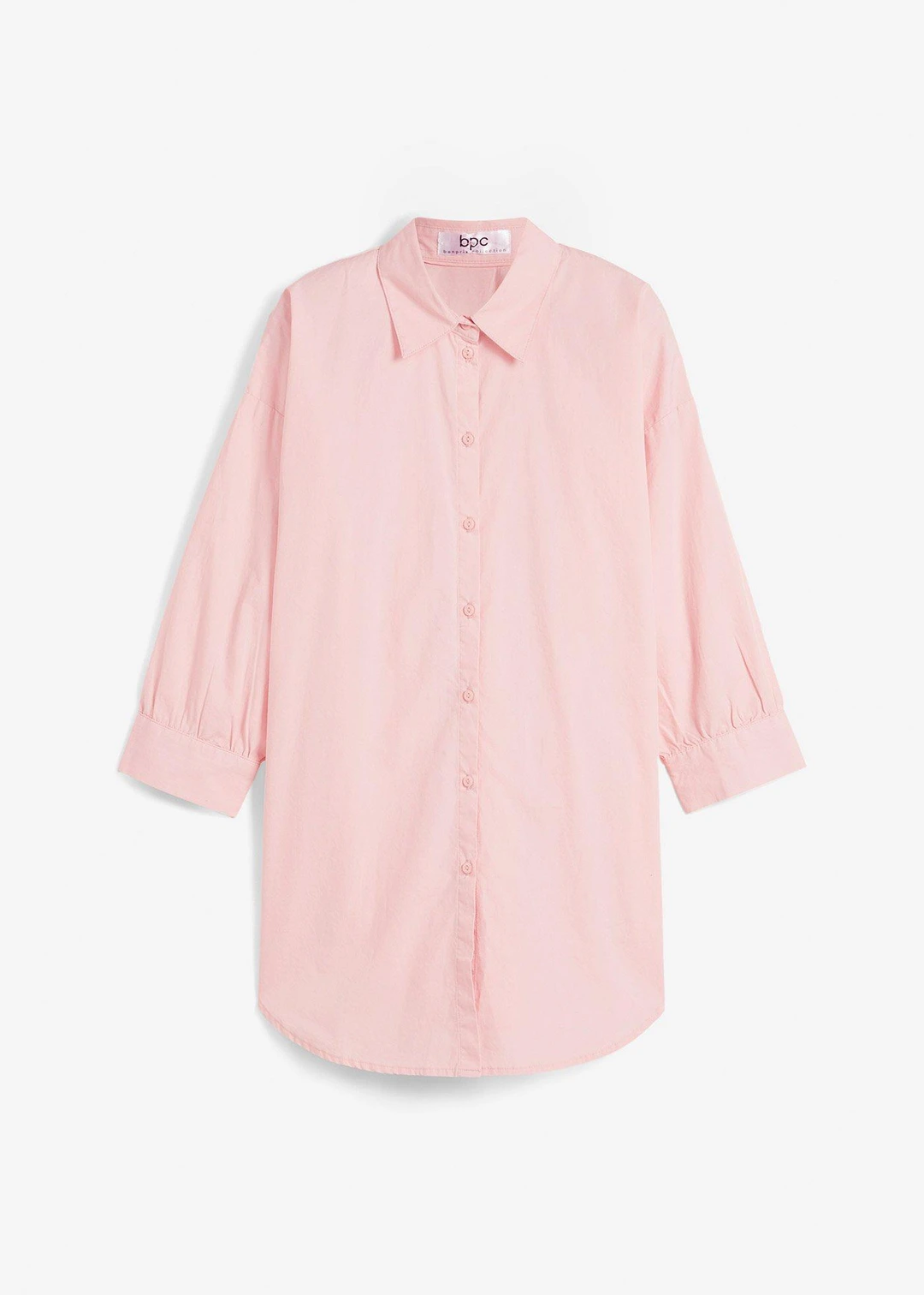 Chemisier oversize en coton, manches 3/4