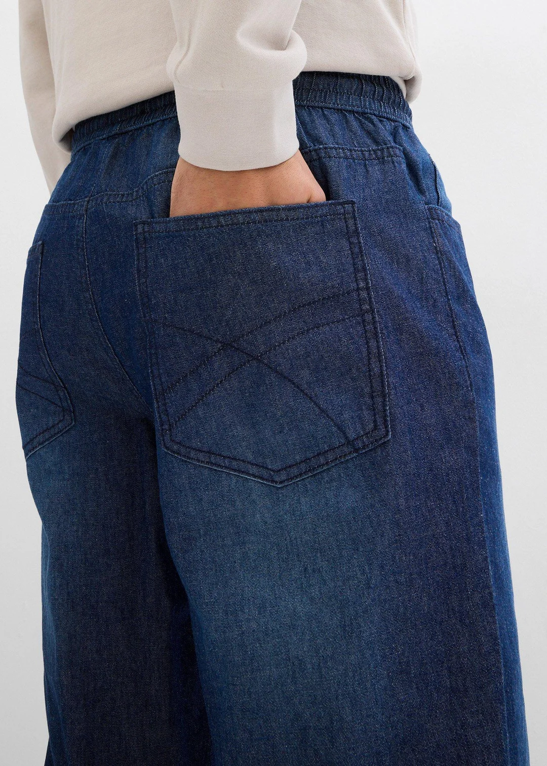 Lot de 2 jeans légers à taille élastiquée, fuselés - 3