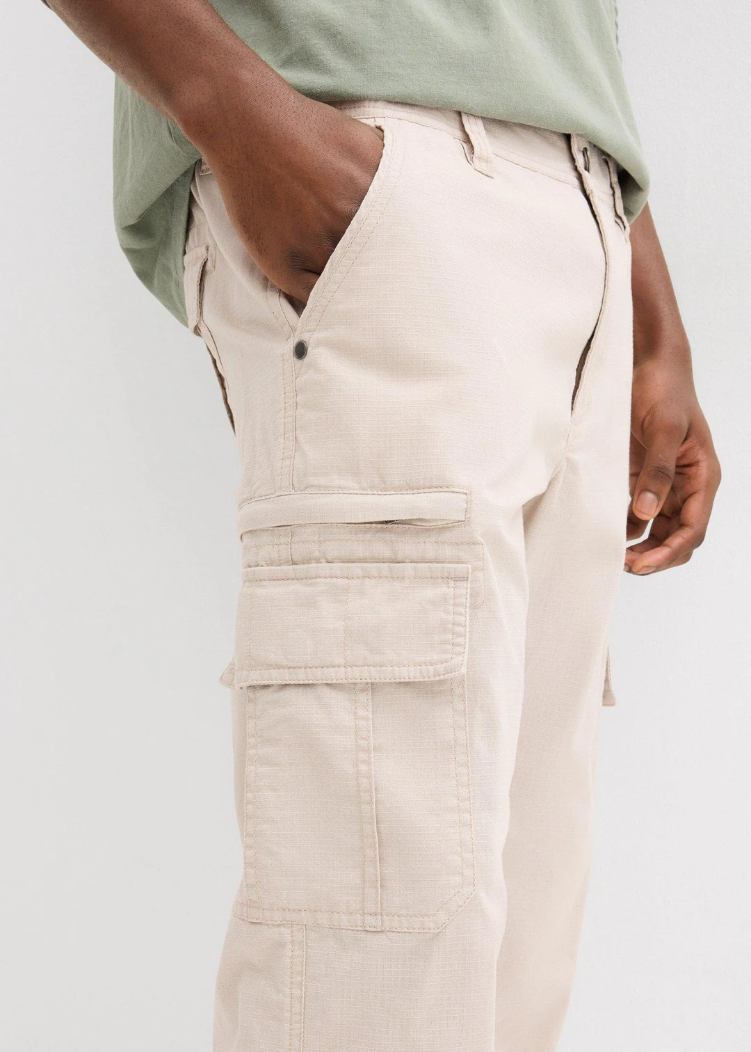 Bermuda long poches cargo regular 100% coton
