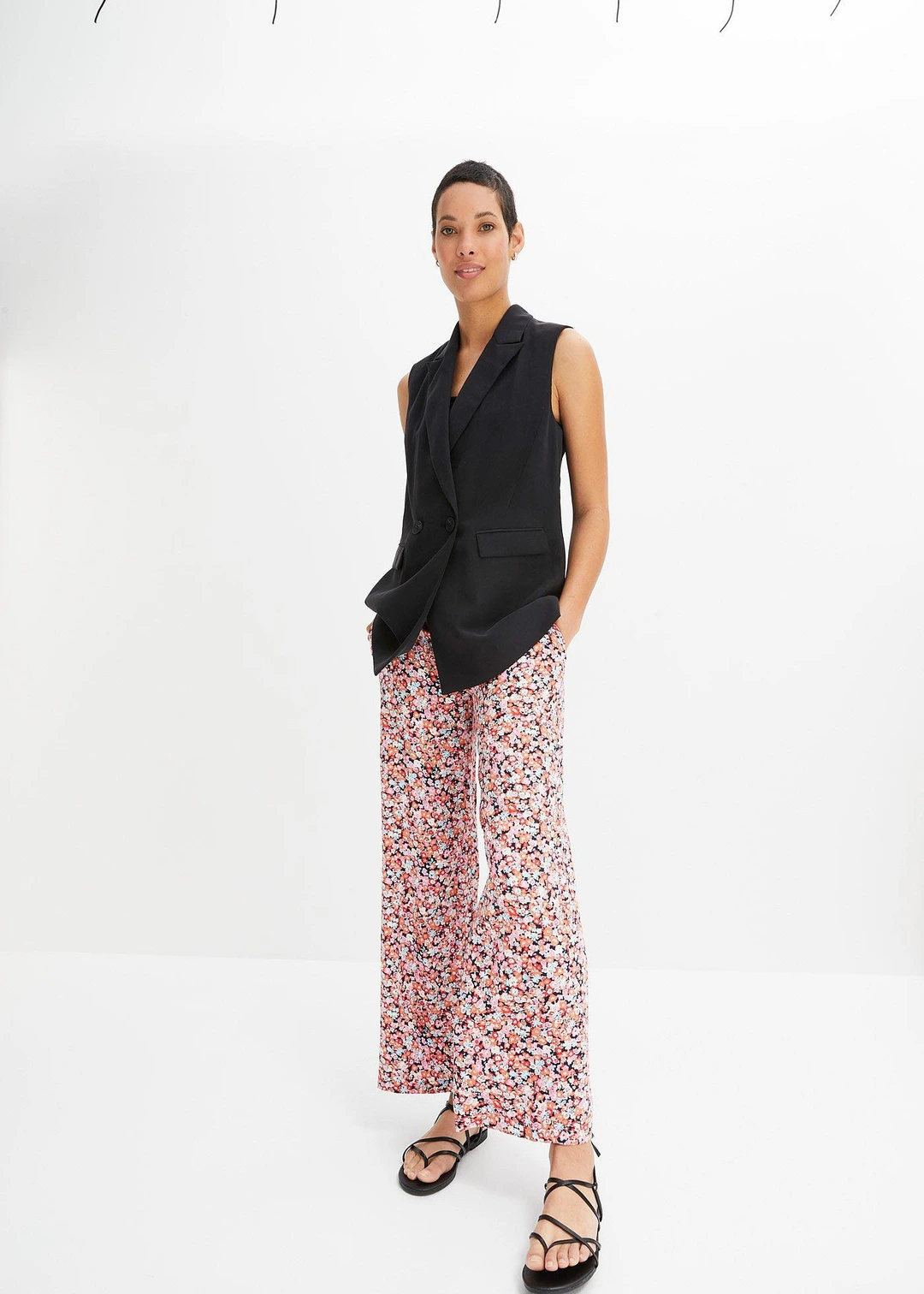 Pantalon 100% viscose, taille élastiquée - 2