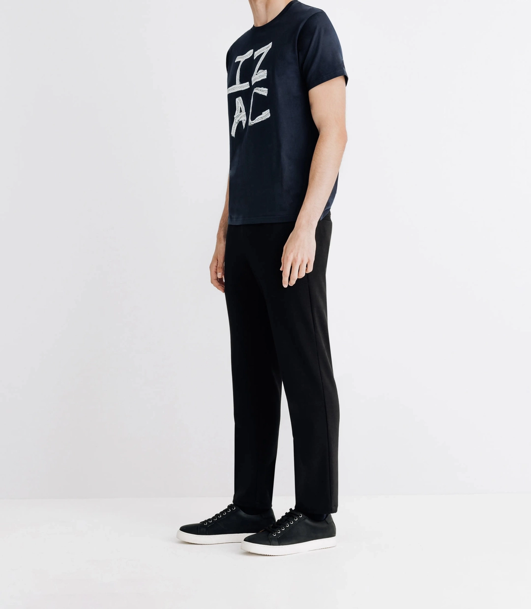 IZAC - T-shirt col rond marine