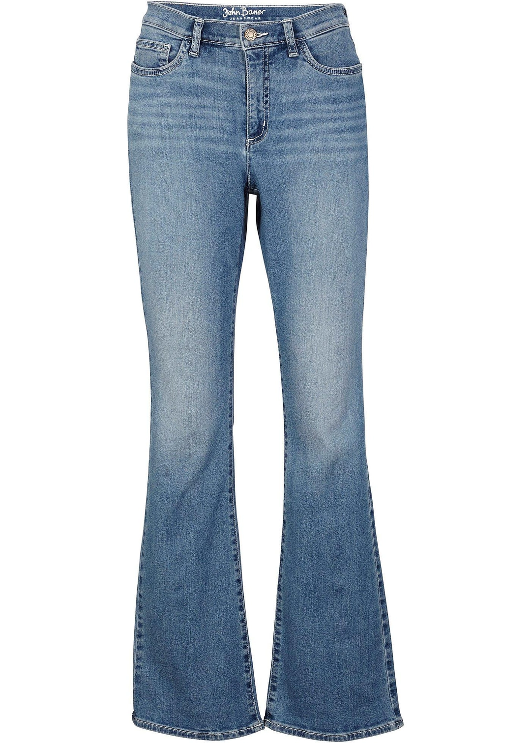 Jean bootcut, taille mi-haute