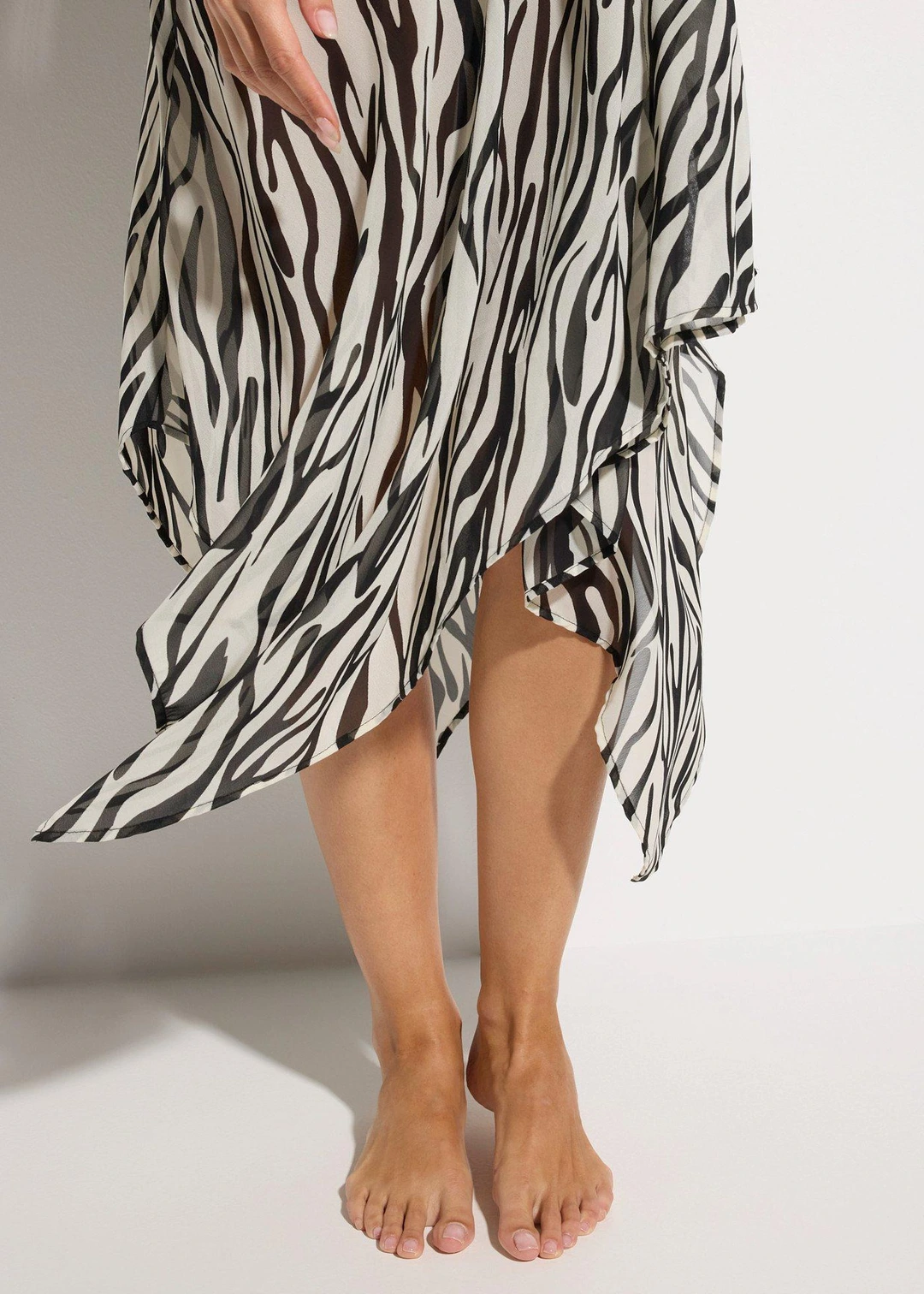 Robe de plage longue et transparente en mousseline légère - 3