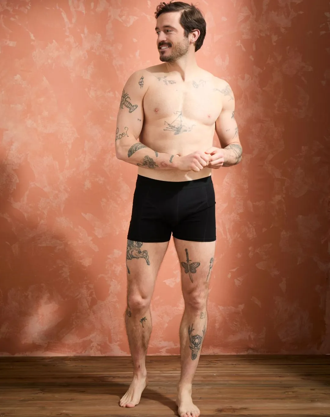 Boxer coton modal - Noir - Taille 2XL - Lemahieu