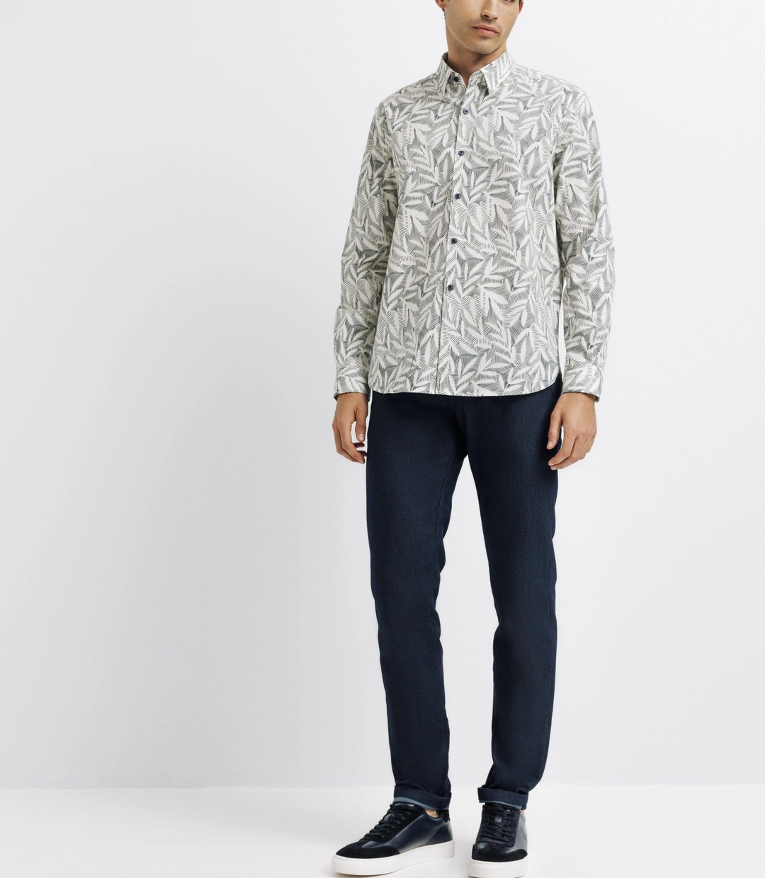 IZAC - Chemise casual imprimée écrue