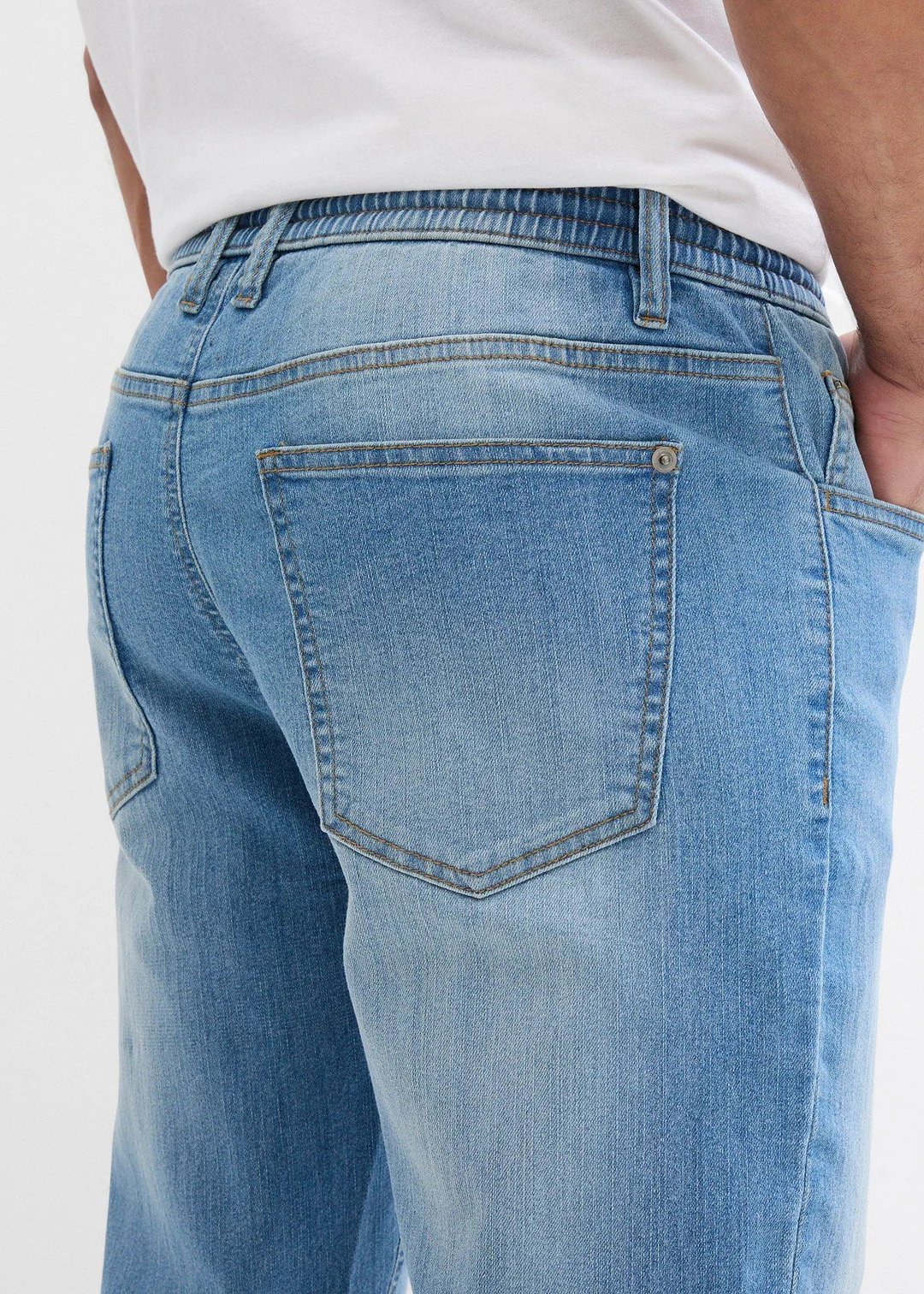 Lot de 2 jeans droits extensibles regular à taille élastiquée - 3