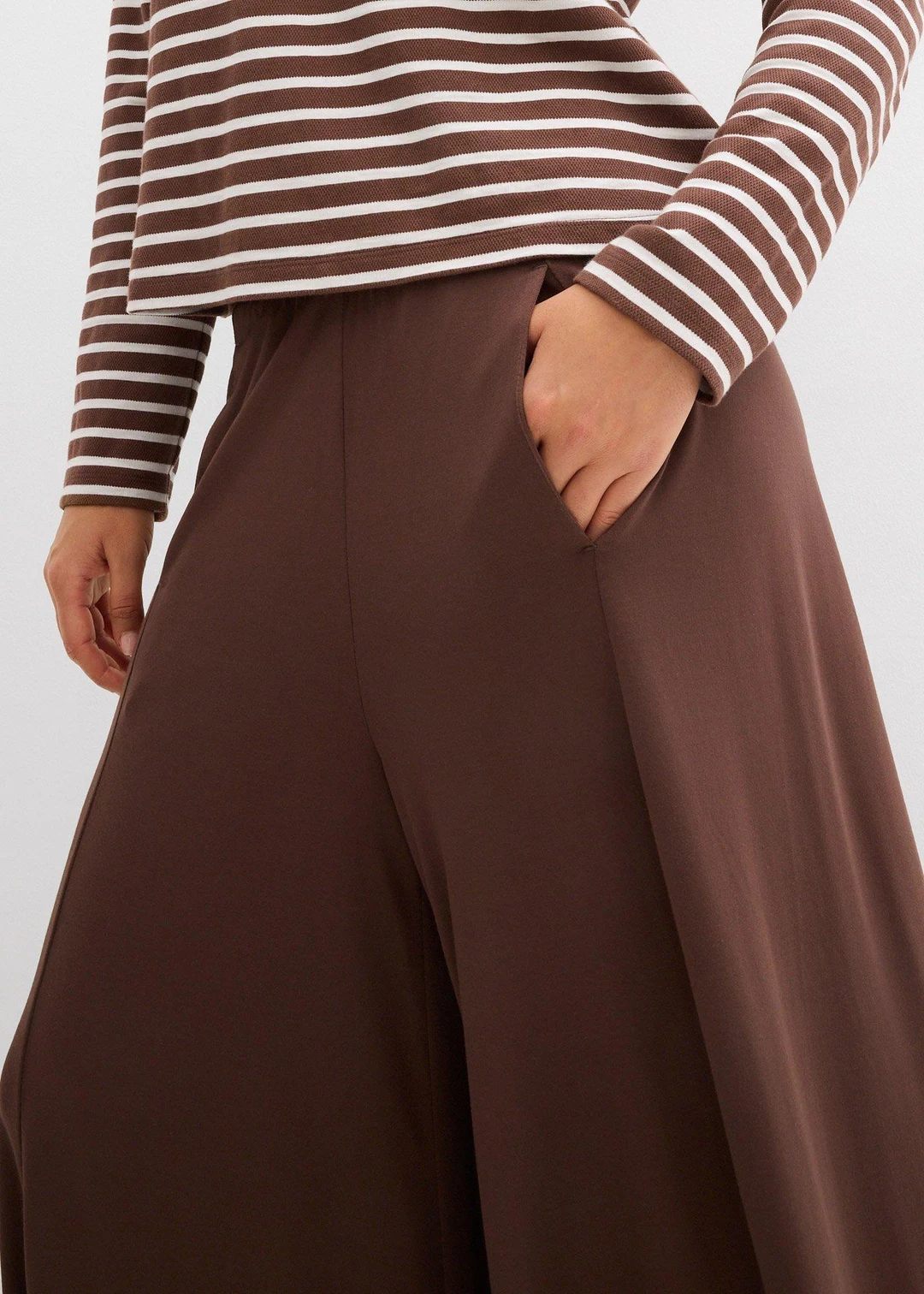 Jupe-culotte en jersey, jambes larges - 3