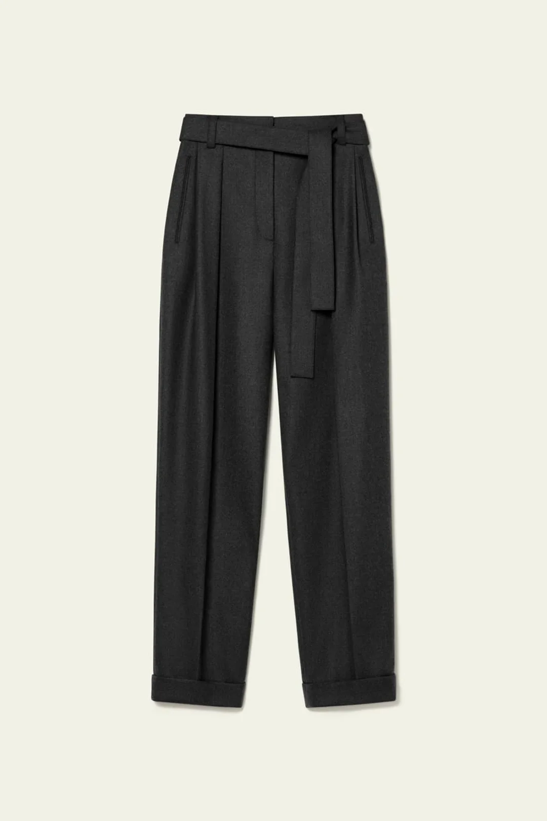 LILYSILK Pantalon Droit Femme Soie & Laine Truffe Noire 36 - Fluide & Élégant