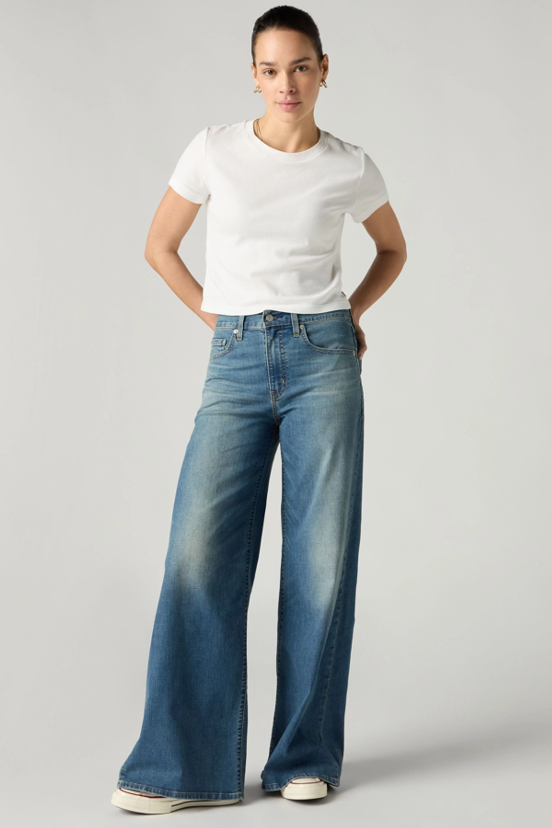 Levi's Jean 728 Taille Haute Wide Leg - Femme - Noir / Rodeo Princess - 34X30