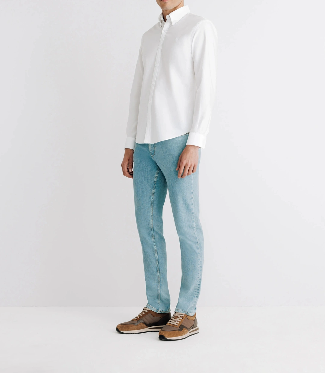 IZAC - Chemise avec col boutonné blanche