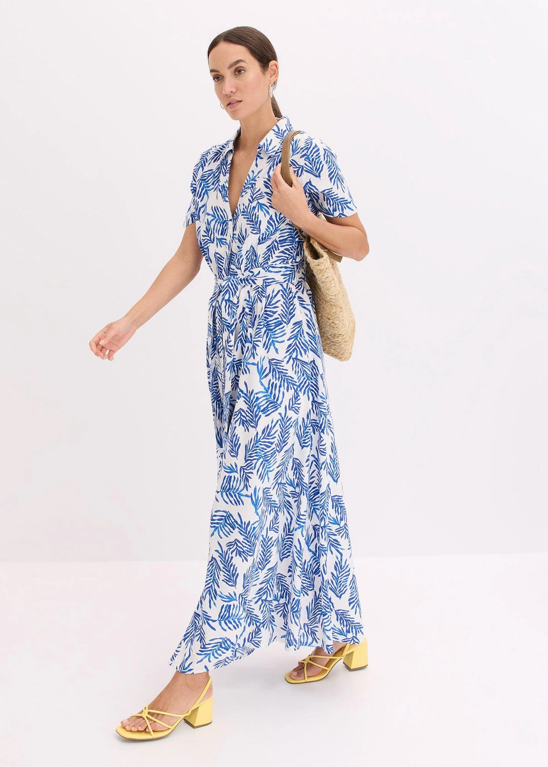 Robe longue et imprimée en viscose fluide