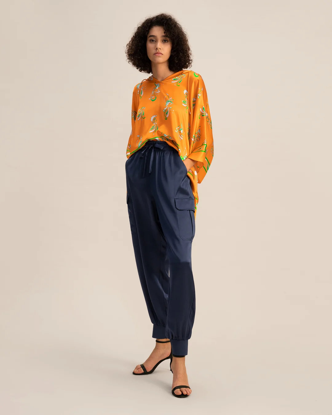 LILYSILK Pantalon Soie Noir Femme Rellette À Poignets Côtelés 100% Soie Sûr Et Non Toxique Pantalon Noir 40