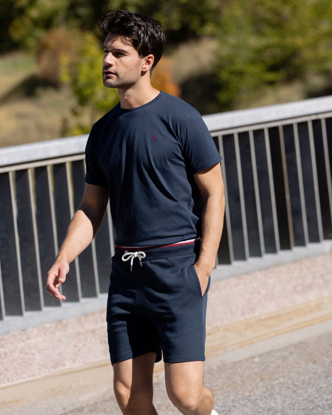 SHORT BLEU MARINE CÉLÉSTIN | COTON BIO