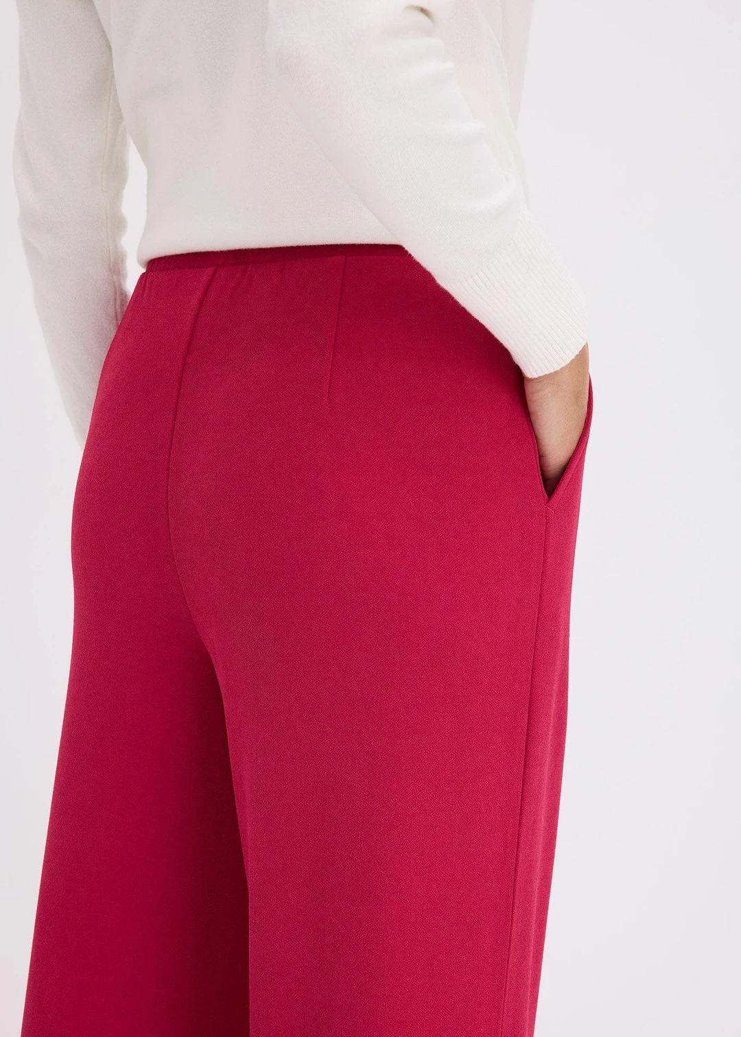 Pantalon élastiqué en interlock épais - 3