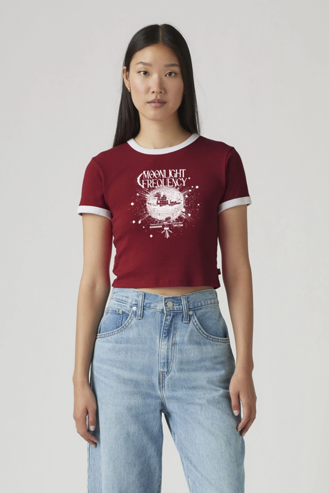 Levi's T Shirt Graphique Mini Ringer - Femme - Noir / Butterfly Pirate Black - XS - 2