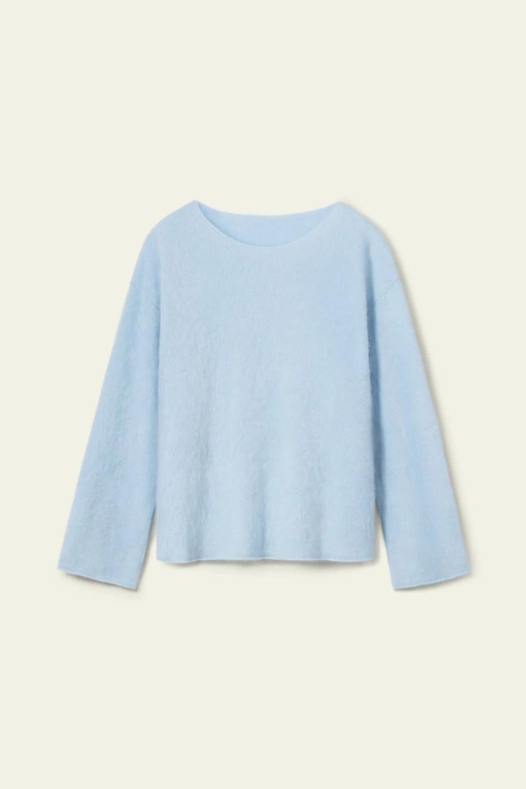 LILYSILK Pull Femme en Cachemire Brossé Doux Col Bateau Oversize Bleu d'illusion L