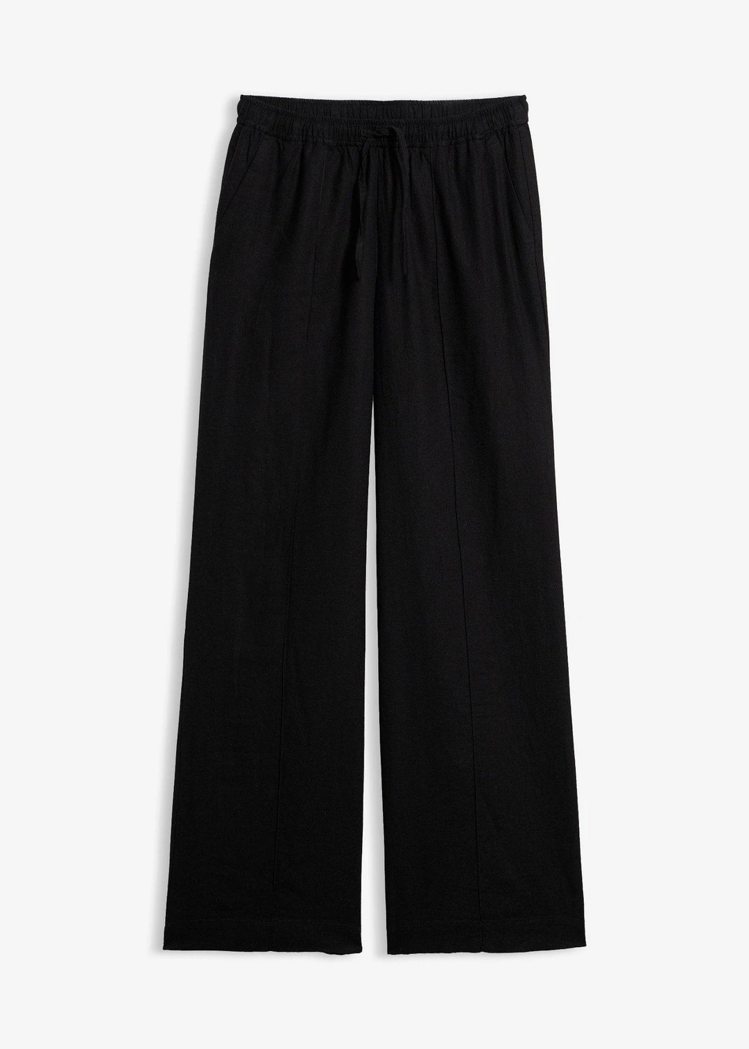 Pantalon palazzo léger en lin et viscose