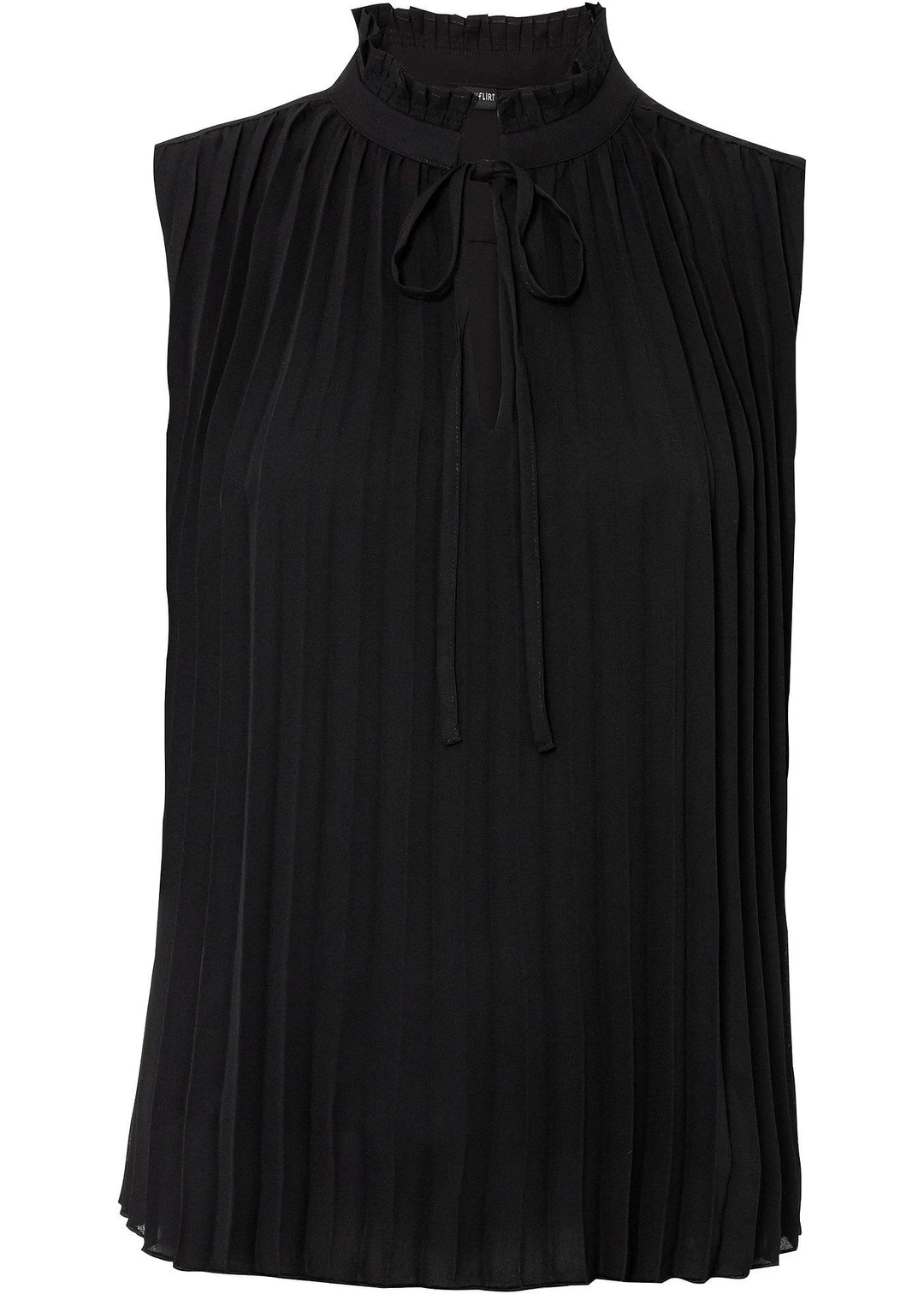 Blouse plissée sans manches