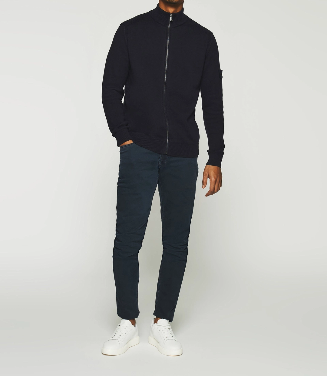 IZAC - Gilet zippé col montant marine DAN