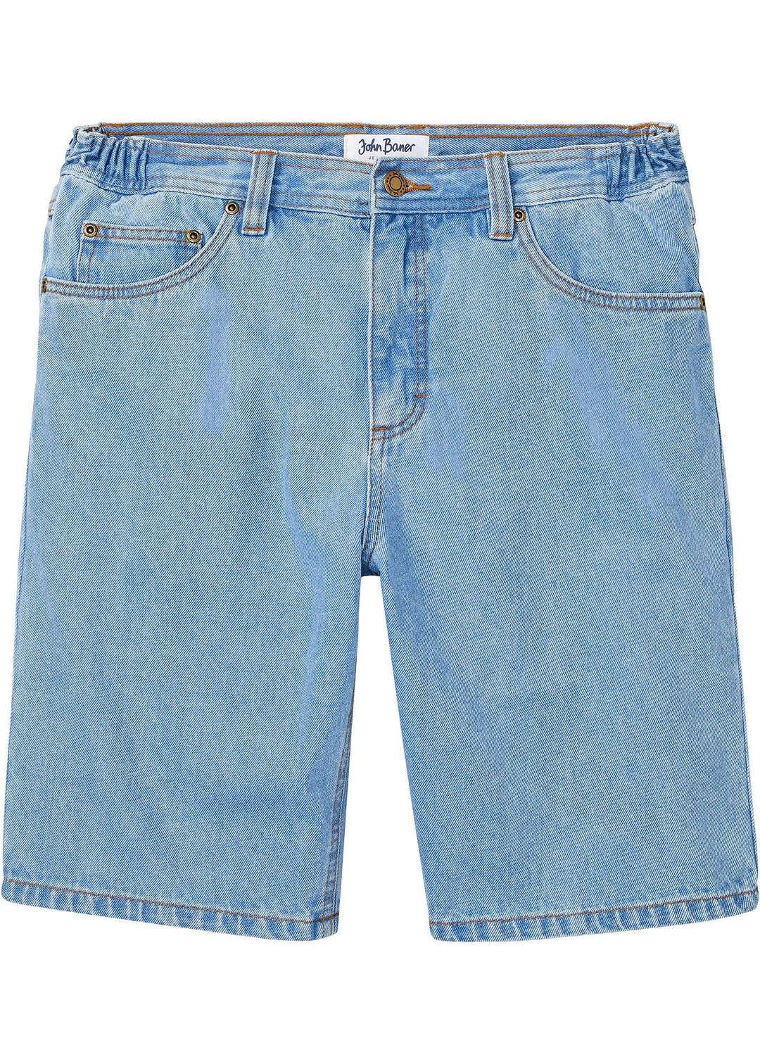 Bermuda classique en jean avec taille élastiquée