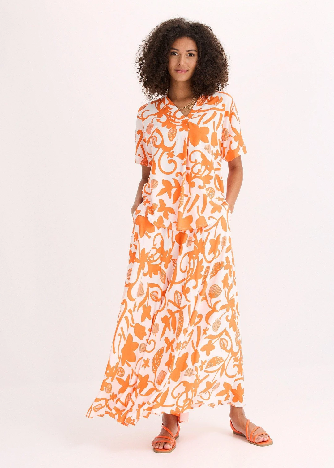 Blouse imprimée en viscose fluide