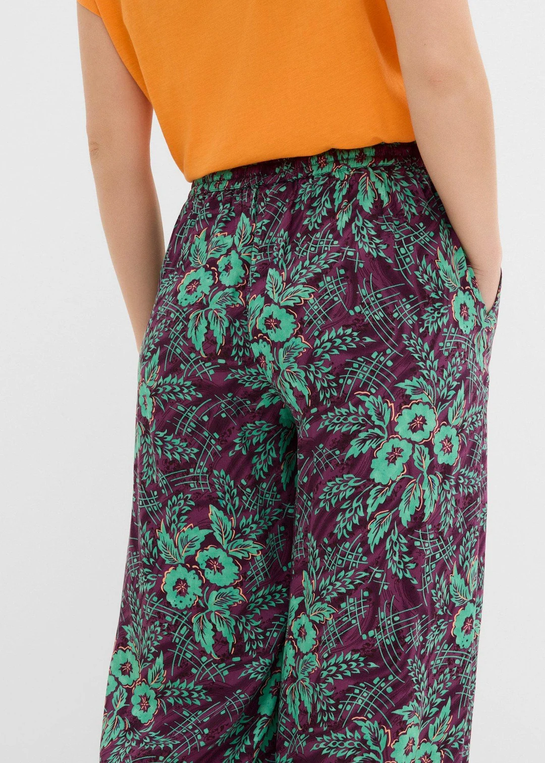Pantalon palazzo en viscose fluide - 3