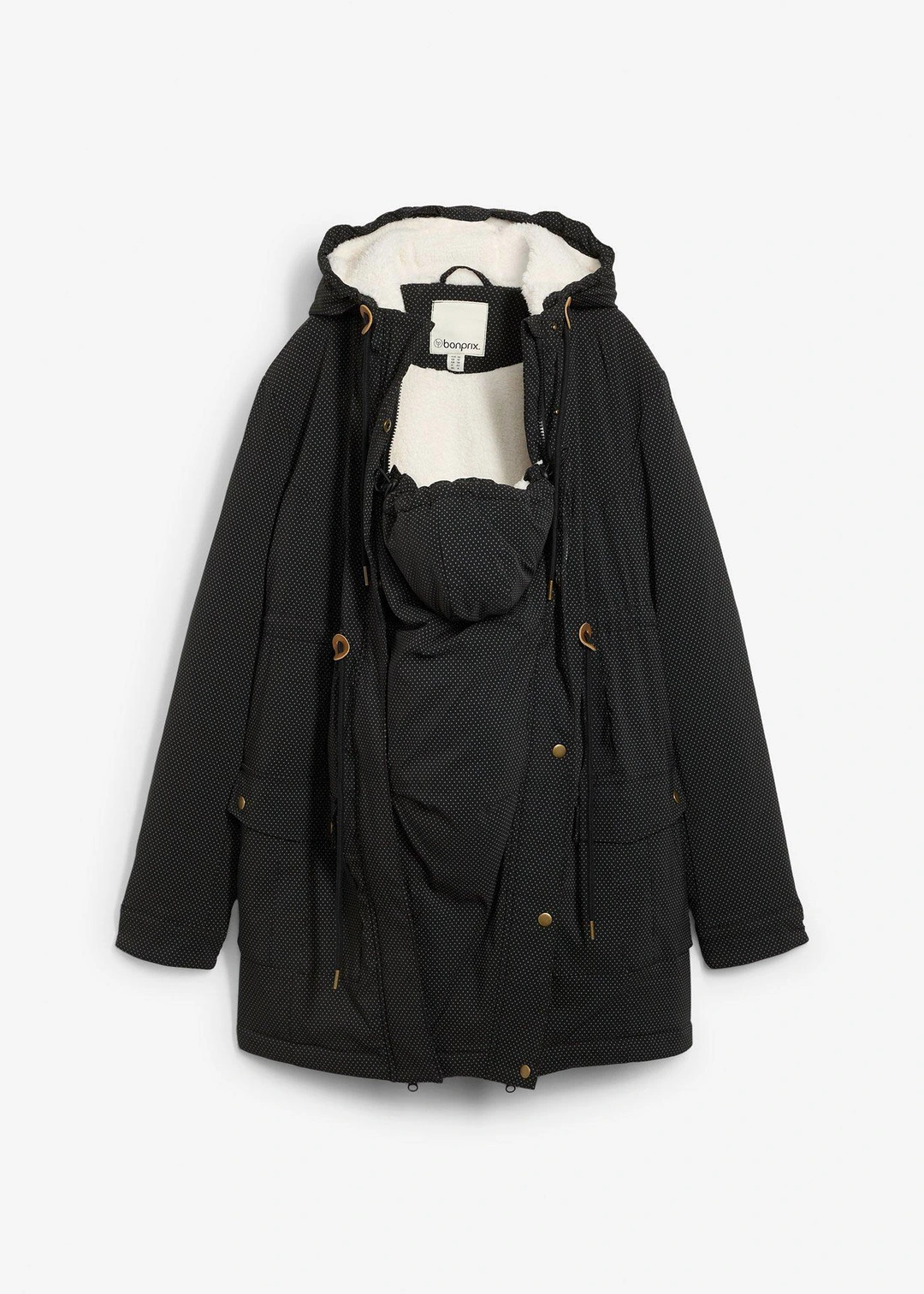 Veste de grossesse et de portage 3en1 avec doublure peluche