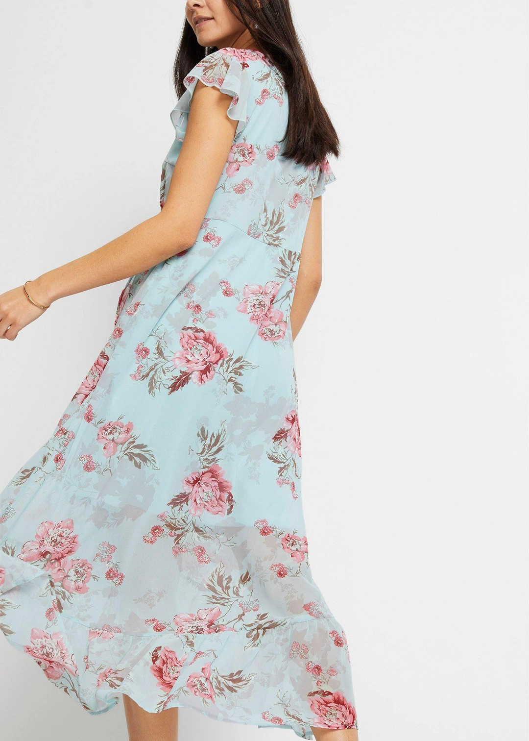 Robe en mousseline à volants