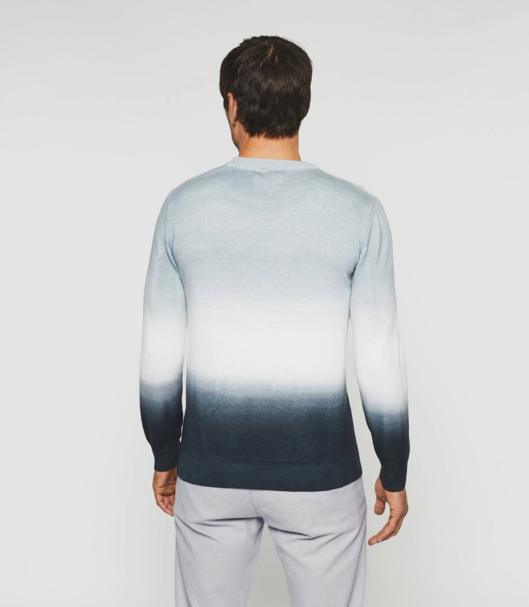 IZAC - Pull col rond dégradé gris ''Droguo''