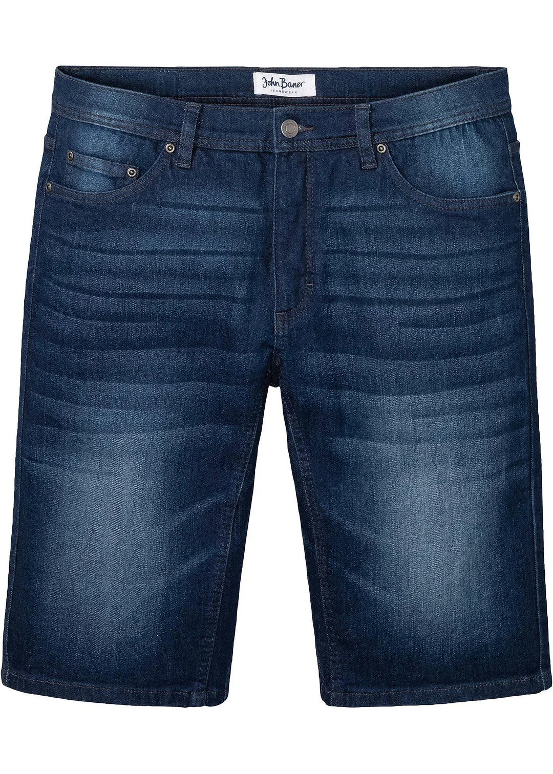 Bermuda en jean extensible avec entrejambe renforcé, regular