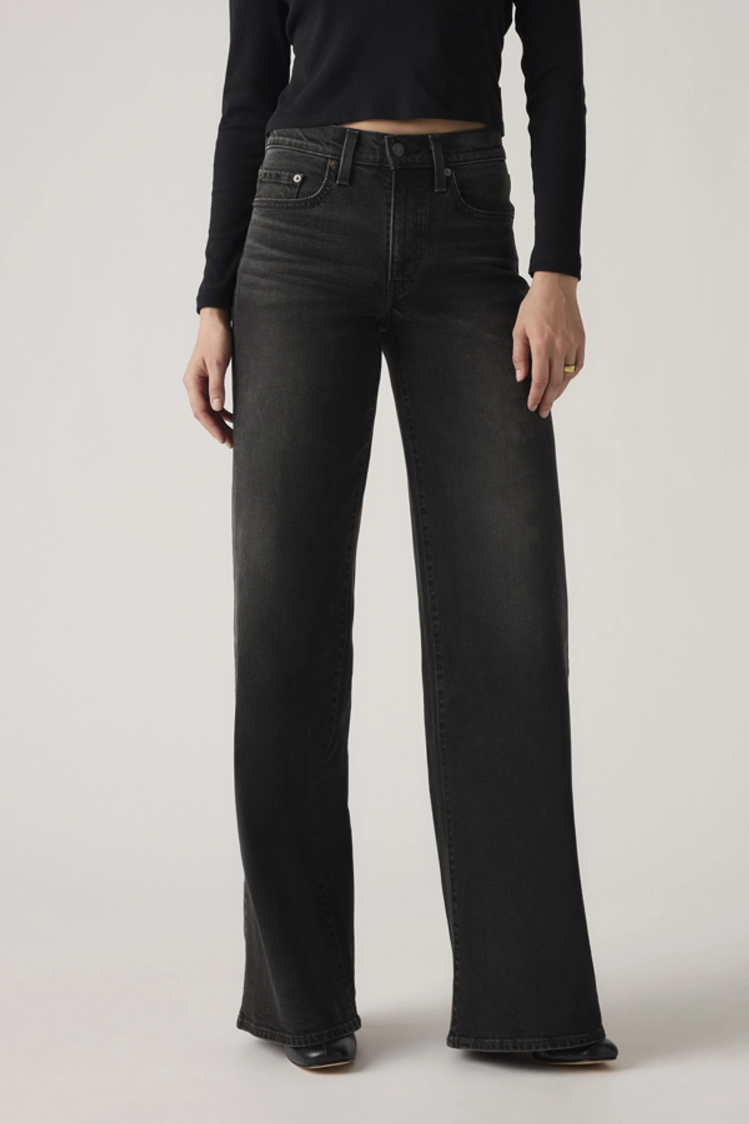 Levi's Jean 728 Taille Haute Wide Leg - Femme - Noir / Rodeo Princess - 34X30 - 2