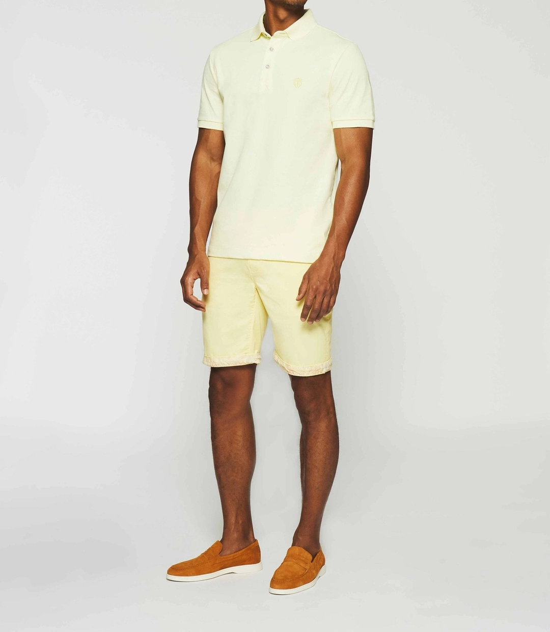 IZAC - Polo uni jaune manches courtes GREGOR