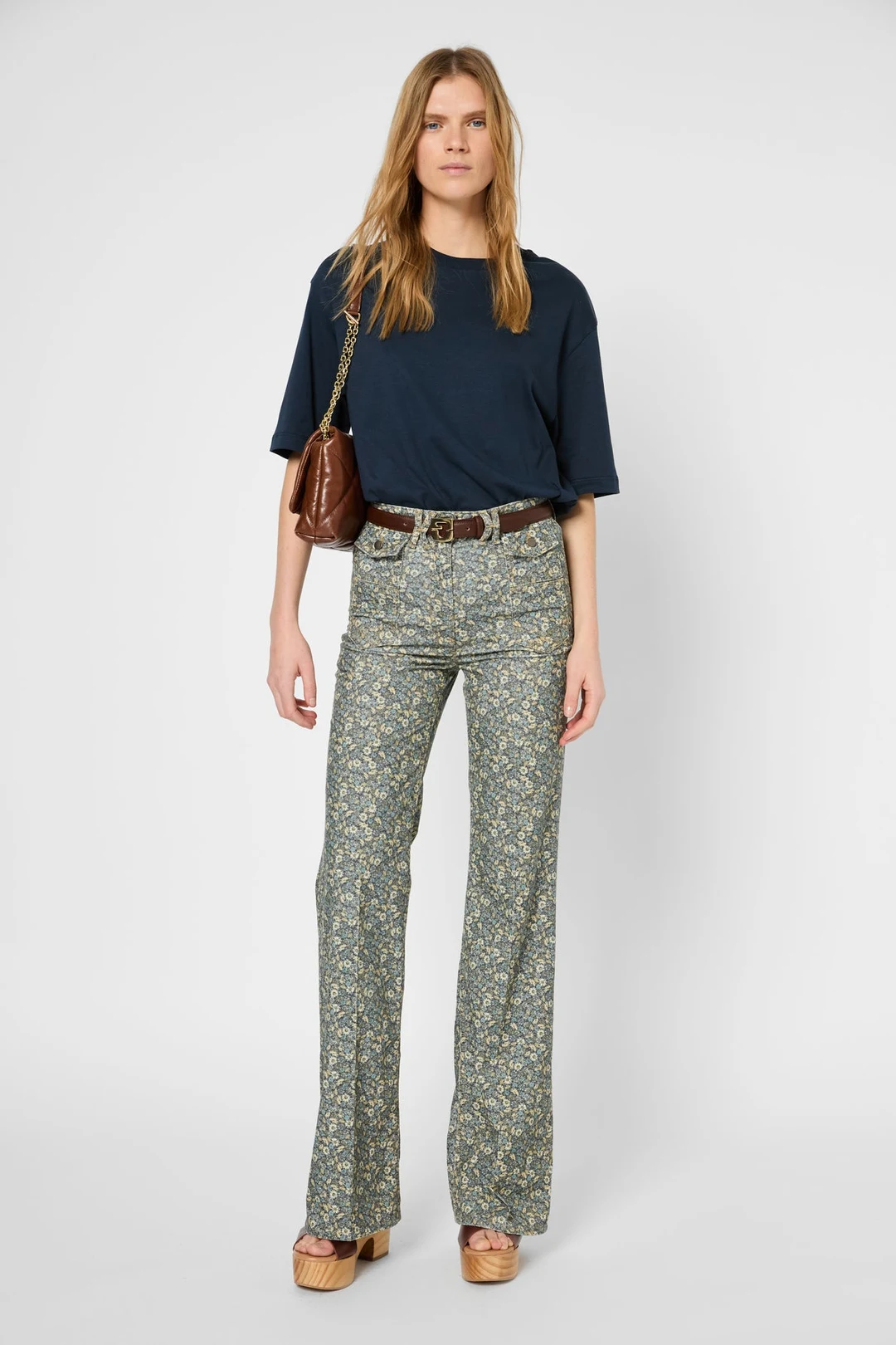 T-shirt ample en coton épais - GALINA - Marine