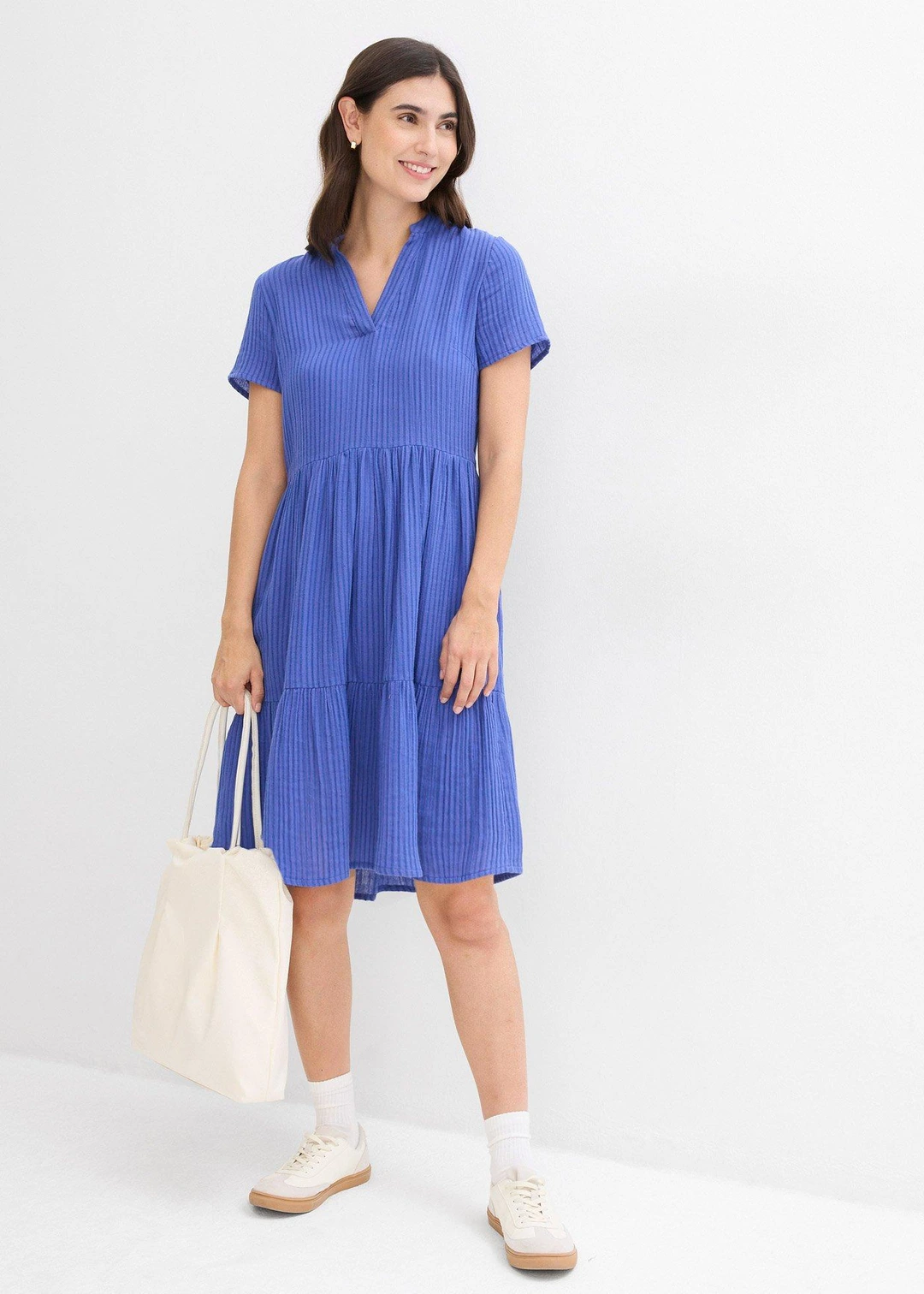 Robe rayée en gaze de coton - 2